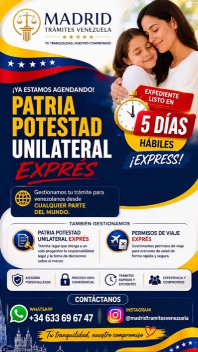 Presentación en video del servicio exprés de patria potestad unilateral